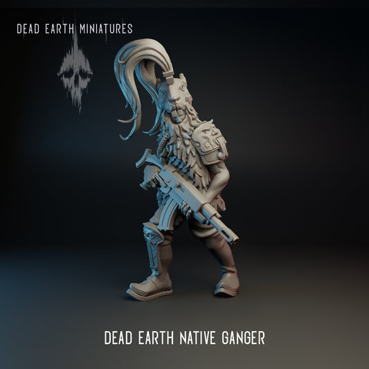 Dead Earth Native Ganger With Assault Rifle